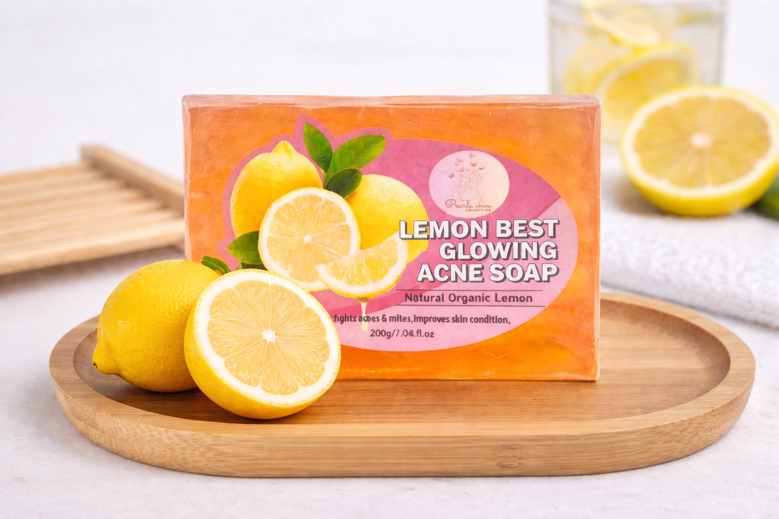 Natural organic lemon soap