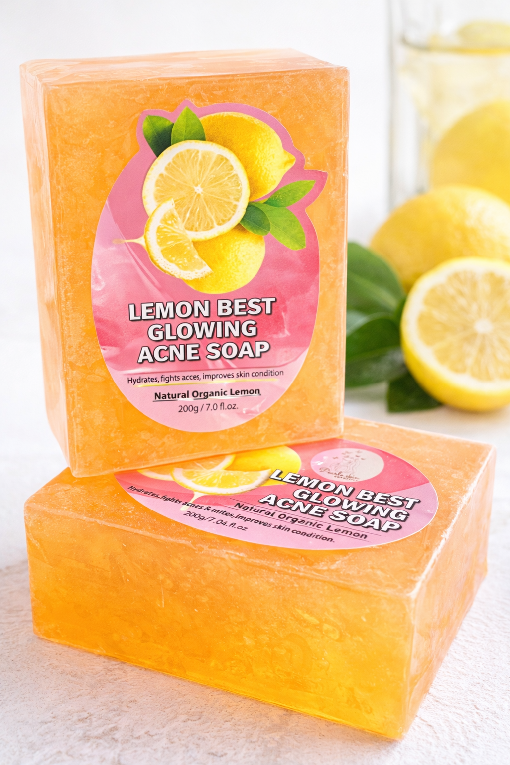 Natural organic lemon soap